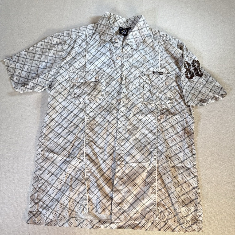 Maui and Sons 1980 Button Up Men's Western Surf Distressed Dye Beach Hawaii Cali